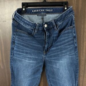 American Eagle Outfitters Women's Dark Blue Skinny Jeans